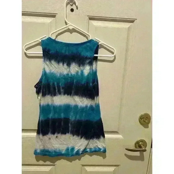 Y2K Guess Rhinestone Blue Tie Dye Tank Top, Size Small. - Picture 3 of 4